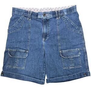 Vintage Y2K Lee M Cargo‎ Denim Shorts Outdoor Camp Retro Pockets Summer Spring